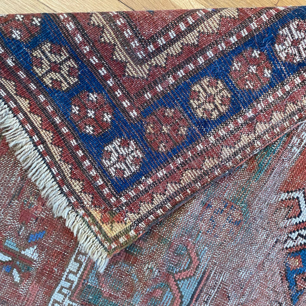 Antique Rug, 3' 1 x 5' 9 Red Brown