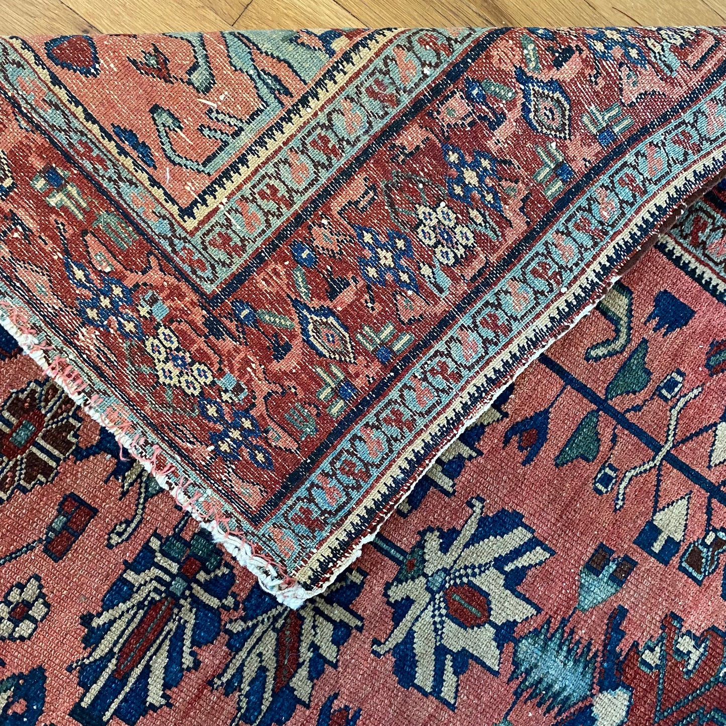 Vintage Rug, 3' 5 x 5' Rose