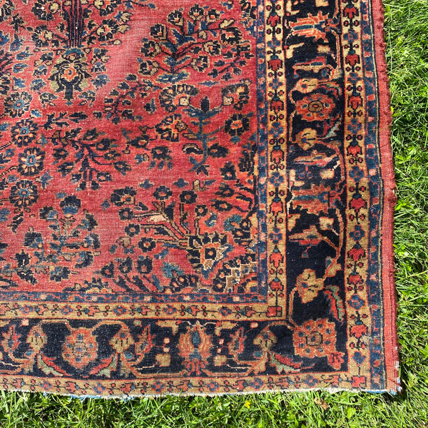 Vintage Rug, 4' 6 x 6' 7 Dark Pink