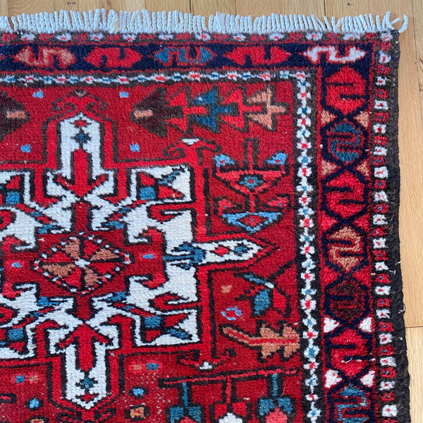 Vintage Rug, 2' 7 x 4' 5 Red