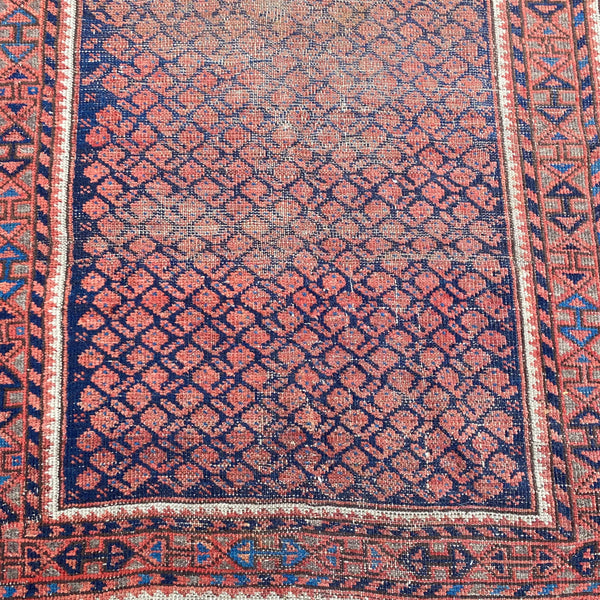 Vintage Rug, 2' 9 x 5' 5 Blue