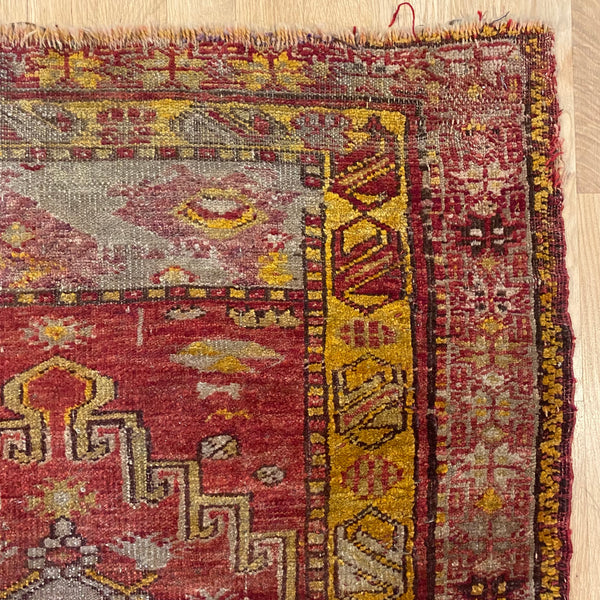 Antique Rug, 2' 10 x 3' 7 Red