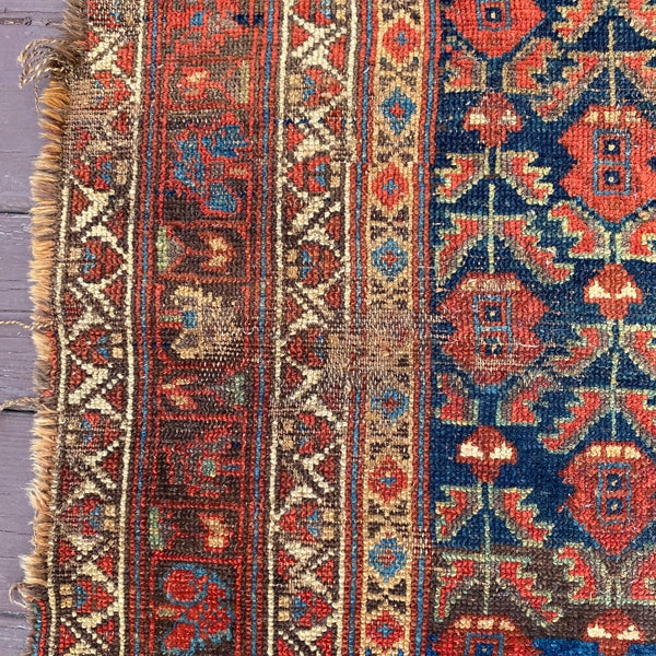 Vintage Rug, 3' 10 x 8' Blue