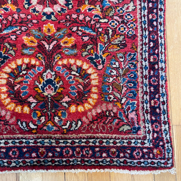 Vintage Rug, 2' 2 x 4' 1 Red