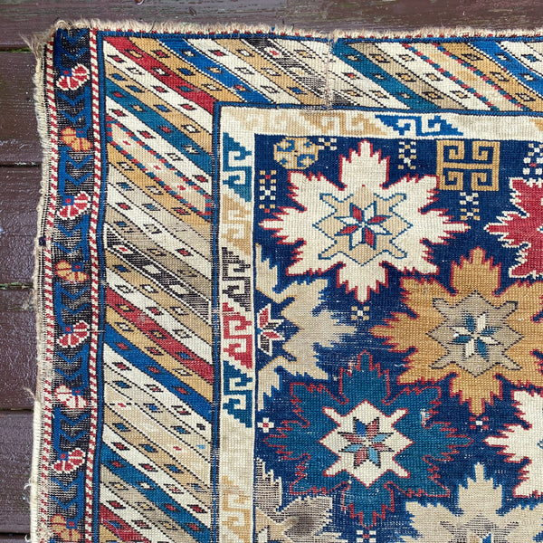 Antique Rug, 4' 1 x 7' 1 Blue