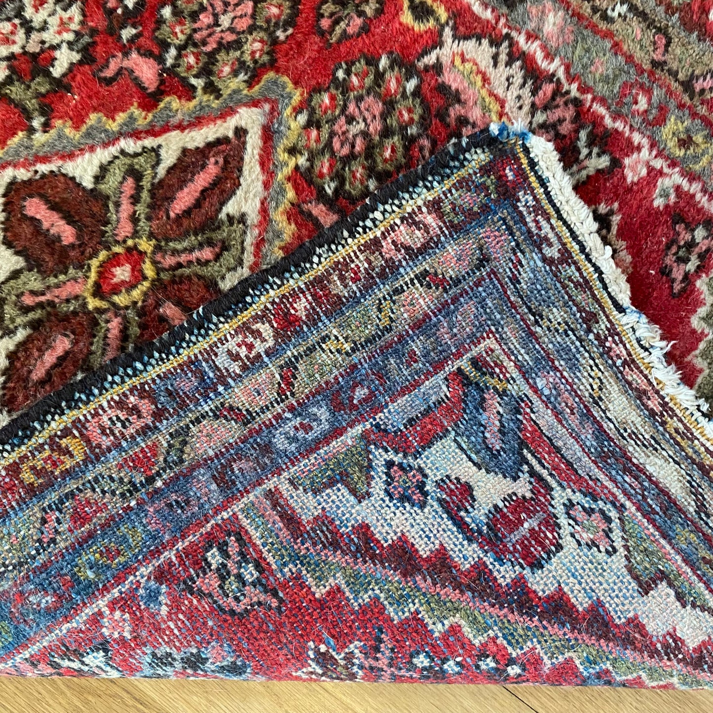 Vintage Rug, 2' x 2' 11 Red