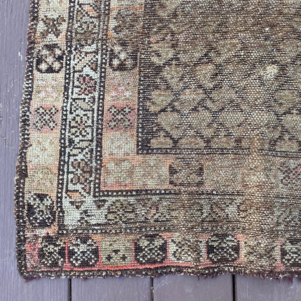Antique Rug, 3' 3 x 6' 3 Brown