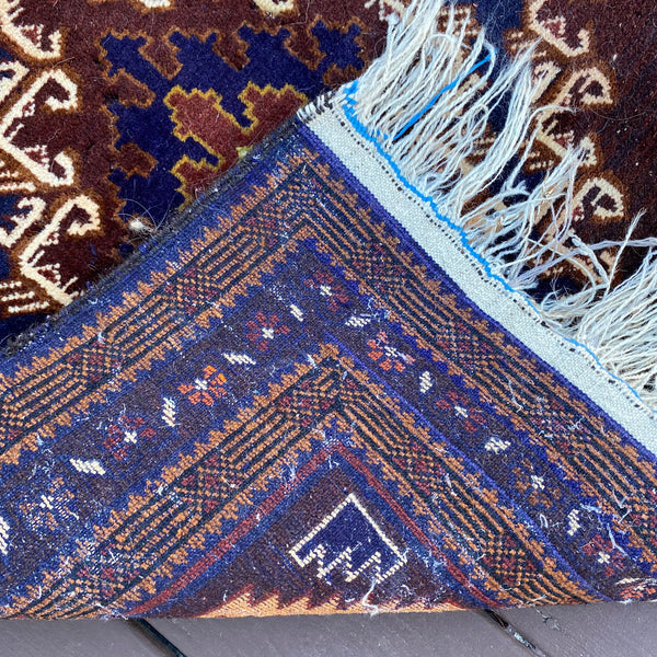 Vintage Rug, 3' x 5' 3 Brown