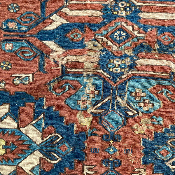 Antique Rug, 4' 4 x 7' 3 Brown