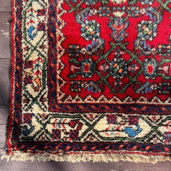 Vintage Rug, 3' 4 x 5' Red