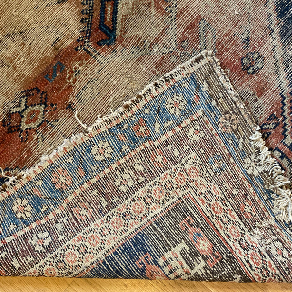 Antique Rug, 4' 1 x 4' 4 Blue