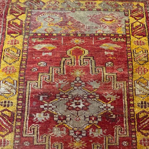 Antique Rug, 2' 10 x 3' 7 Red