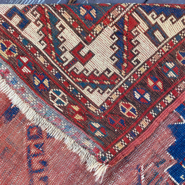 Antique Rug, 4' 5 x 8' 5 Blue