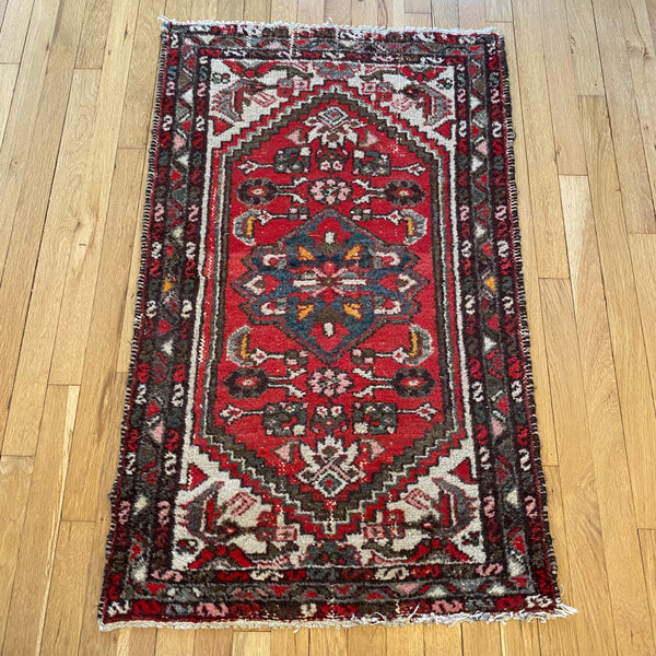 Vintage Rug, 2' 4 x 3' 11 White