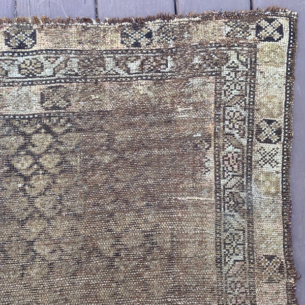 Antique Rug, 3' 3 x 6' 3 Brown