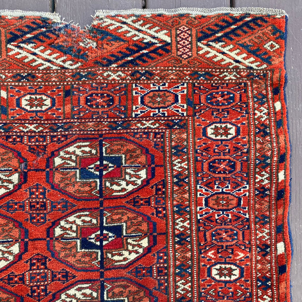 Vintage Rug, 2' 7 x 4' Red Brown