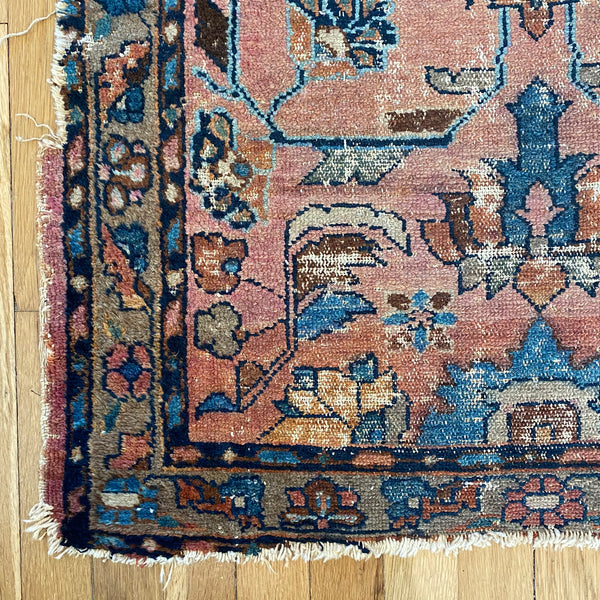 Antique Rug, 2' 7 x 4' 7 Pink