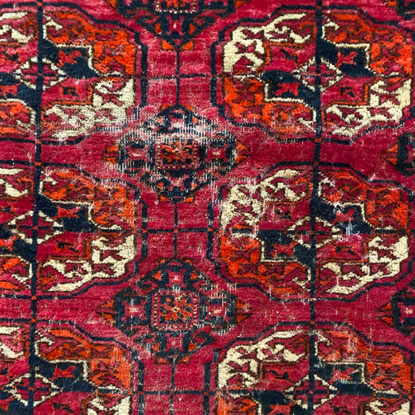 Antique Rug, 3' 5 x 4' 1 Pink Bokhara