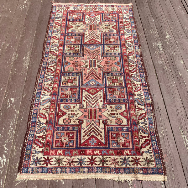 Vintage Rug, 3' 3 x 6' 10 Red