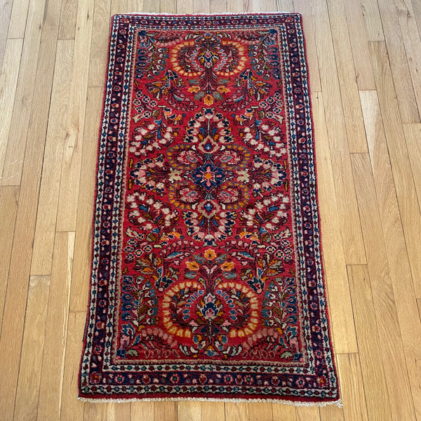 Vintage Rug, 2' 2 x 4' 1 Red