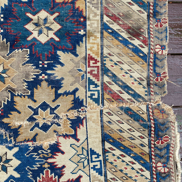 Antique Rug, 4' 1 x 7' 1 Blue