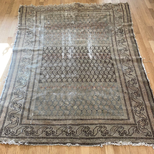 Vintage Rug, 4' 9 x 5' 11 Beige