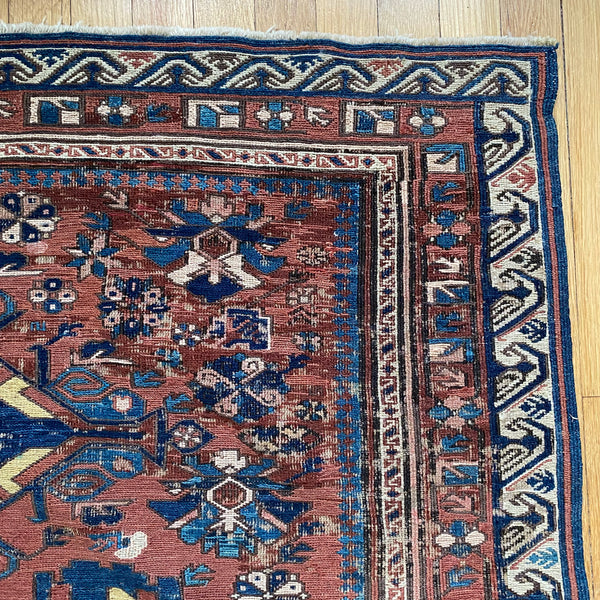 Antique Rug, 4' 4 x 7' 3 Brown
