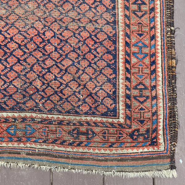 Vintage Rug, 2' 9 x 5' 5 Blue