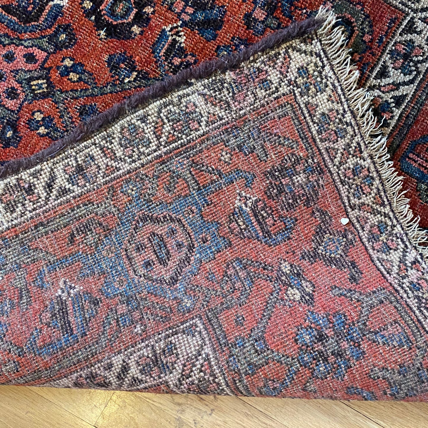 Vintage Rug, 3' 9 x 7' 2 Red Brown