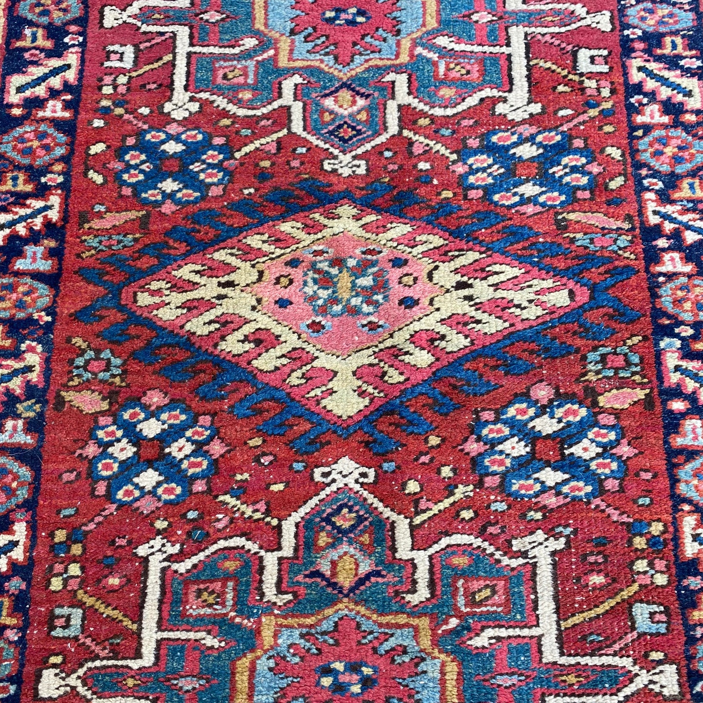 Vintage Rug, 3' x 4' 1 Red