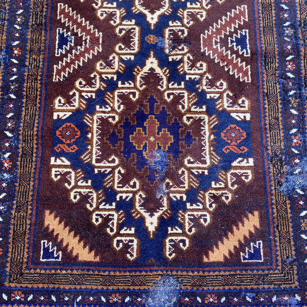 Vintage Rug, 3' x 5' 3 Brown