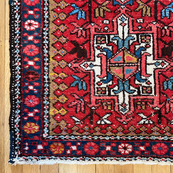 Vintage Rug, 2' 5 x 4' 2 Red by