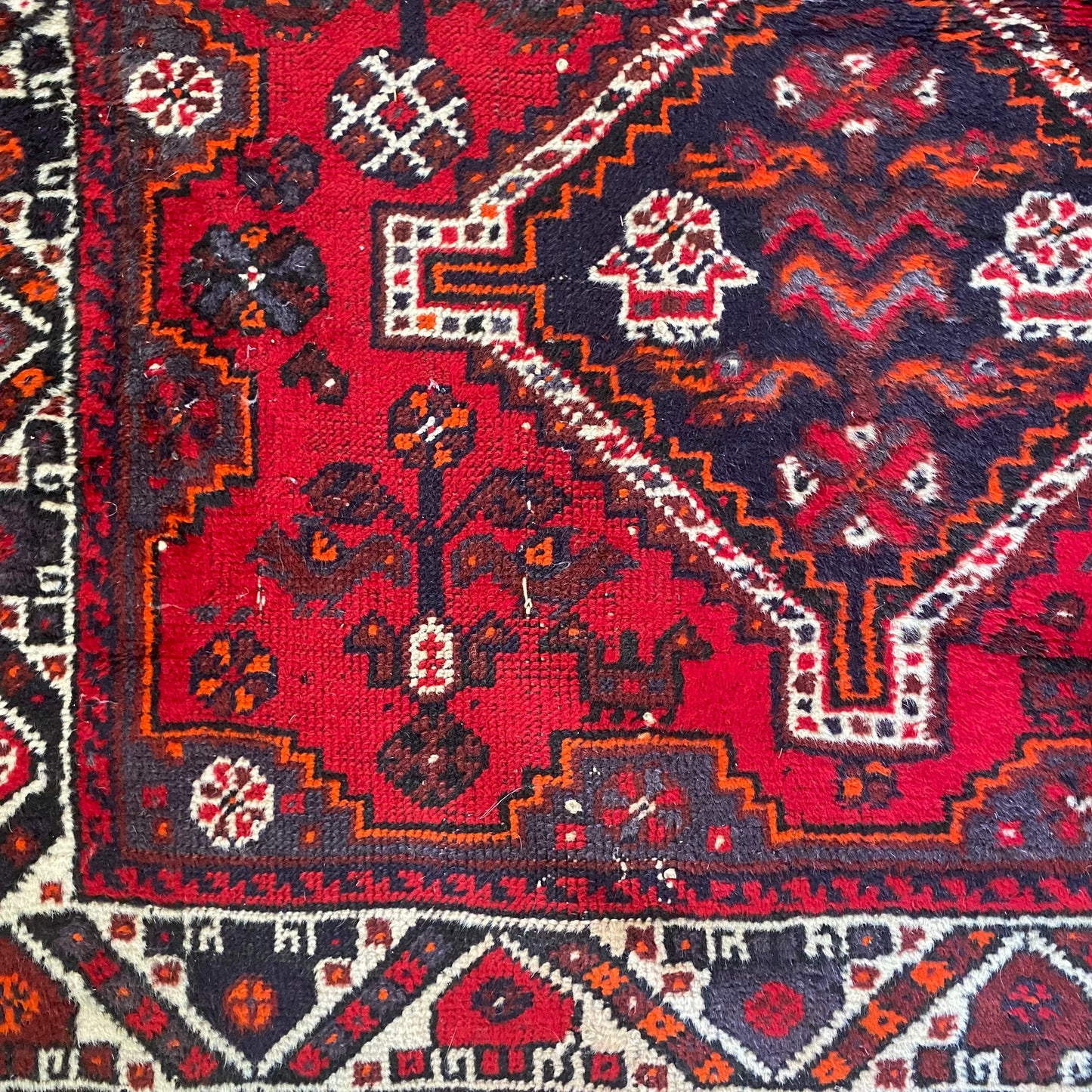 Vintage Rug, 3' 5 x 9' 5 Red