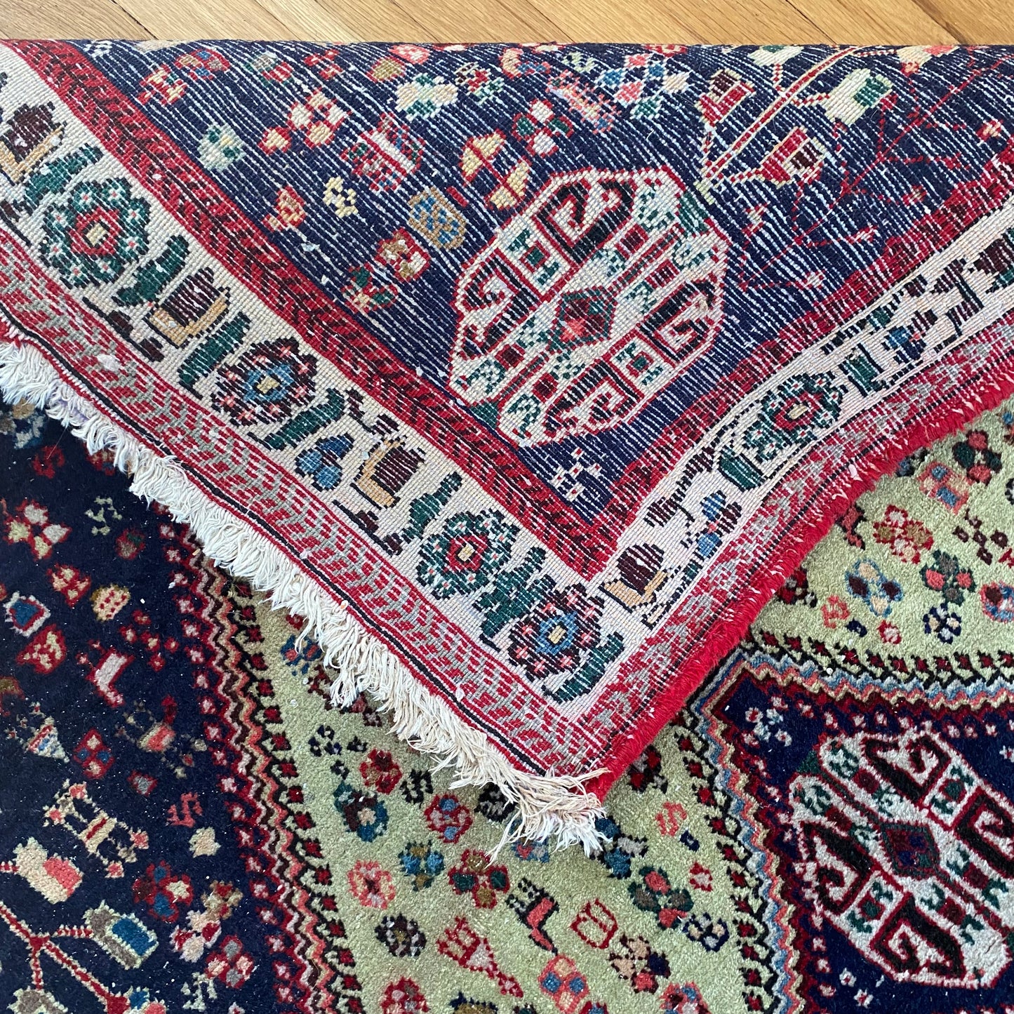 Vintage Rug, 3' 9 x 5' 3 Blue