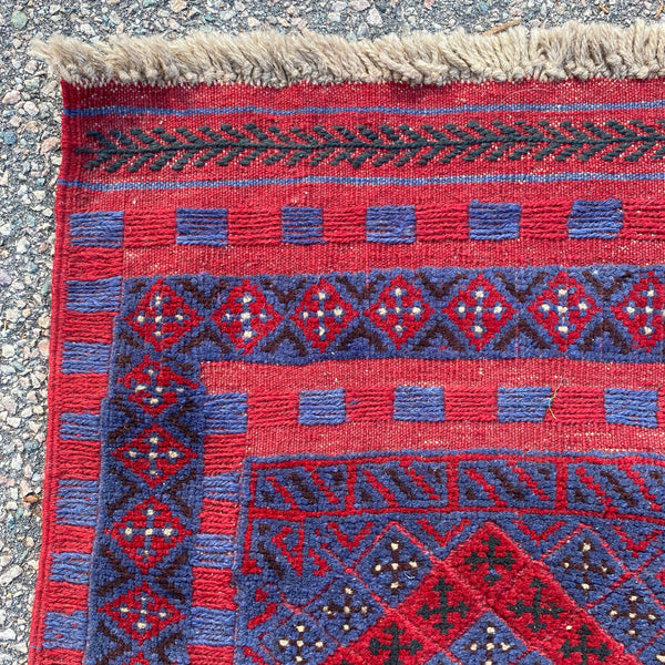 Vintage Rug, 2' 2 x 9' 2 Blue