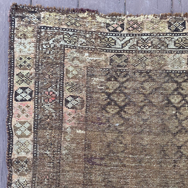 Antique Rug, 3' 3 x 6' 3 Brown