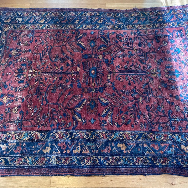 Vintage Rug, 4' 11 x 6' 4 Magenta