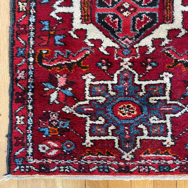 Vintage Rug, 2' 1 x 2' 11 Red