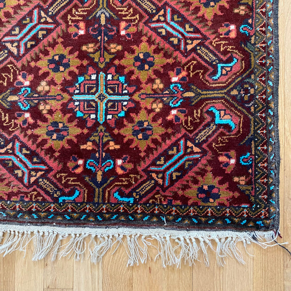 Vintage Rug, 2' 3 x 3' 11 Red