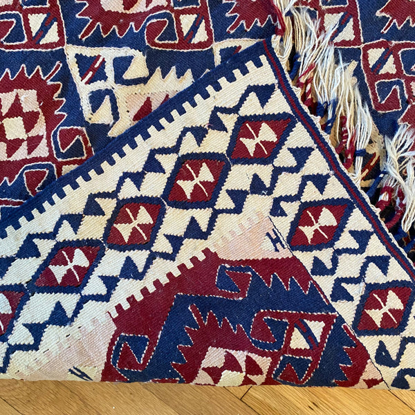 Vintage Rug, 3' 3 x 5' 3 Kilim