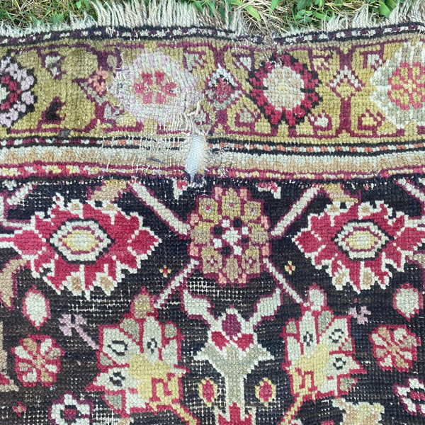 Vintage Rug, 4' 2 x 7' Brown