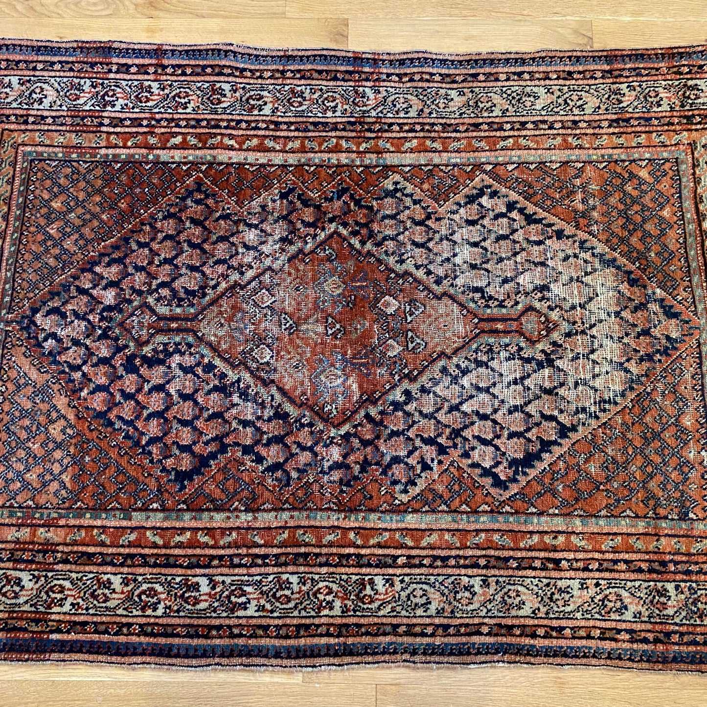 Vintage Rug, 3' 1 x 4' 6 Terracotta