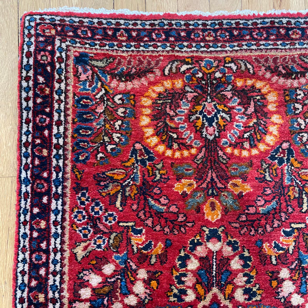 Vintage Rug, 2' 2 x 4' 1 Red