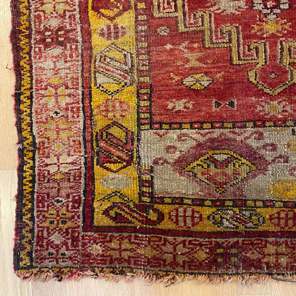 Antique Rug, 2' 10 x 3' 7 Red