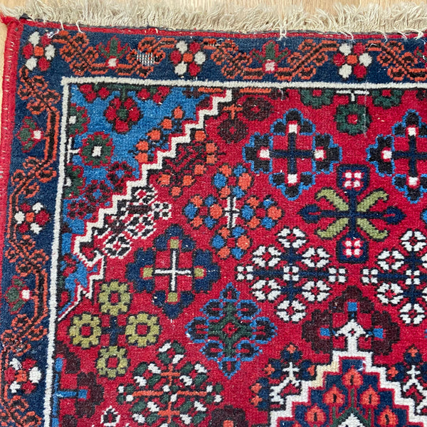 Vintage Rug, 1' 11 x 3' Red