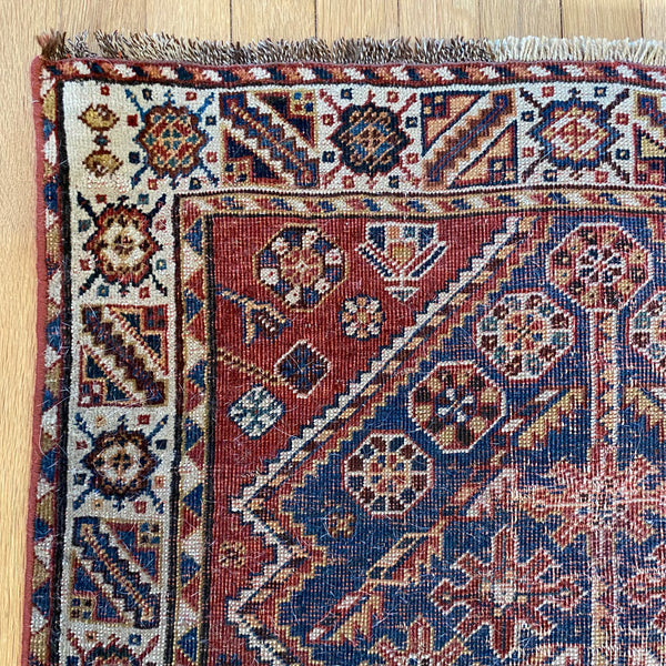 Vintage Rug, 2' 7 x 4' 2 Red Brown