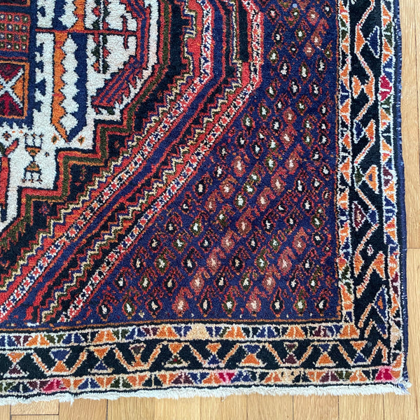 Vintage Rug, 3' 11 x 4' 10 Blue