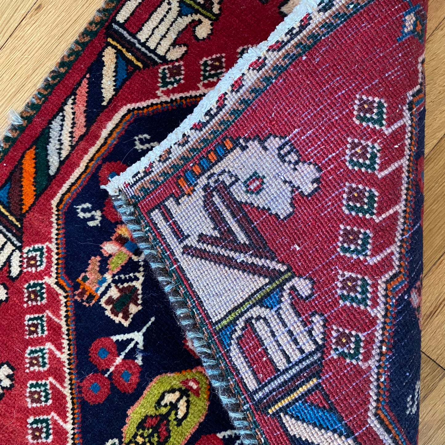 Vintage Rug, 1' 9 x 2' Red