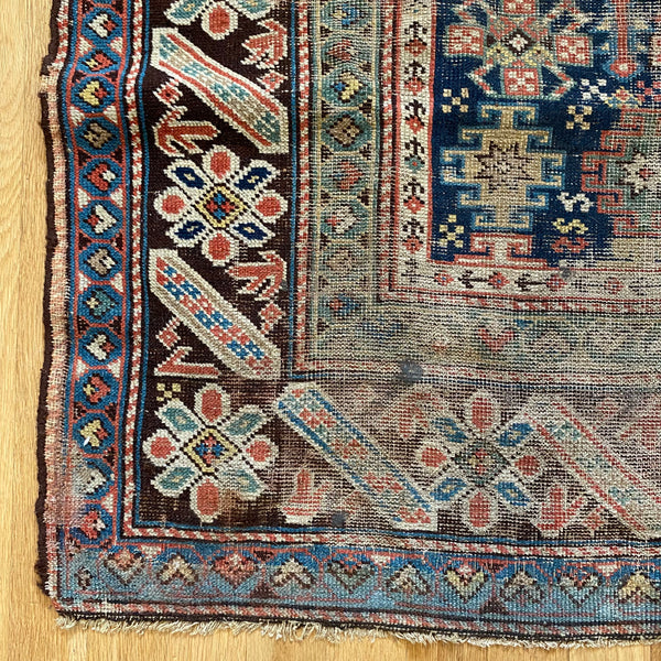 Antique Rug, 3' 4 x 5' Blue