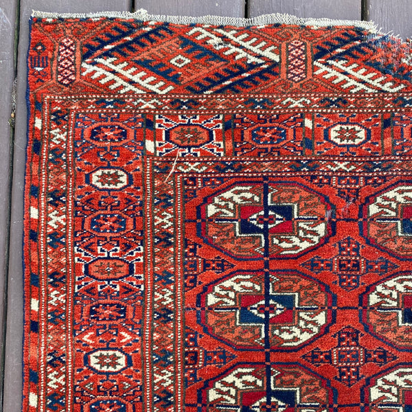 Vintage Rug, 2' 7 x 4' Red Brown
